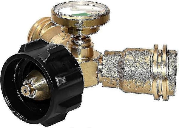 Kompatibel med Barsinfi Splitter, Propan Tank Y Splitter Adapter, med Instrument, 2-veis Lpg Adapter Tee Jointp-Perfet