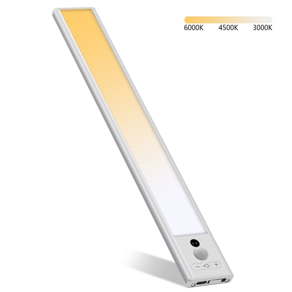 Hvitt 30 cm LED-lys med tri-farget dimmende menneskelig sanselys- Perfet