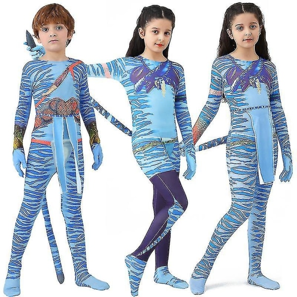 Avatar The Way Of Water Cosplay-kostymer for barn/voksne, scenesett, superhelt-kostymer, leggings Style 2 XXL