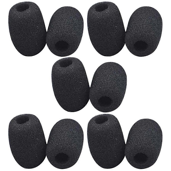 10 st Mikrofonskydd Mik Vindruta Mini Storlek Slagmikrofon Headset Mik Vindruta Mikrofon Vindrutor - Perfekt