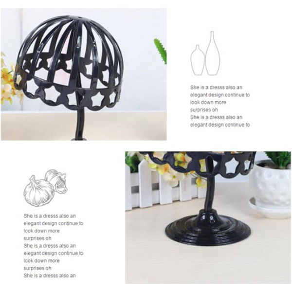 Plast Baby Hat Peruk Stativ 52cm Svart - Perfet
