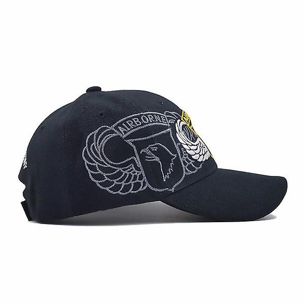 Airborne Division Baseball Cap Herre Cap Sport Tactical Hat Sun Hat - Perfet black
