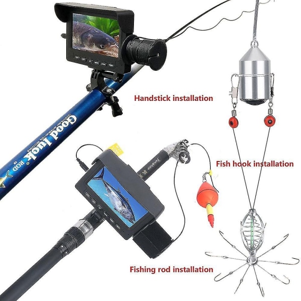 Visual Hd Fish Finder Ankare fiskespö Set Night Vision Undervattenskamera fiskeutrustning - Perfet