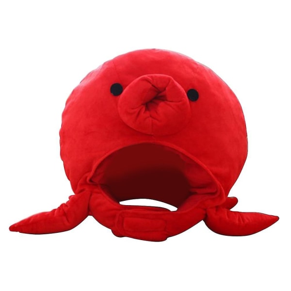 Anime Red Octopus Head Hat Rekvisita Tillbehör Plyschhuvud Fancy - Perfet