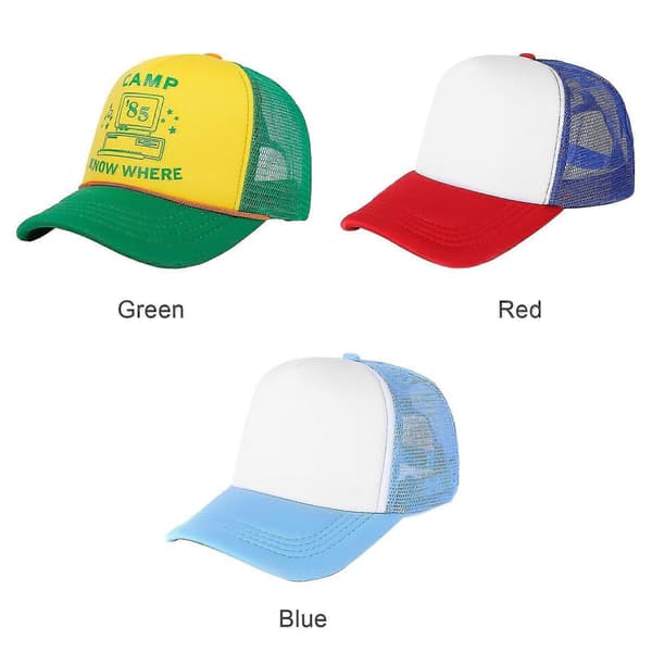 Stranger Things Dustin Hat Ny Retro Mesh Trucker Cosplay Kasket Justerbar-Perfekt Red