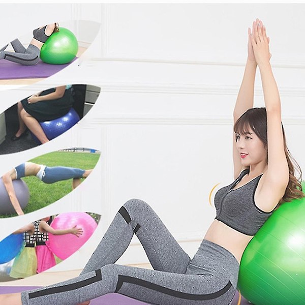 Yoga Smooth Ball for Fitness Exercise Pilates med vekt-Perfet green 65cm