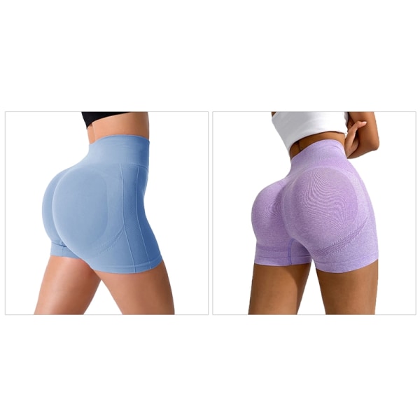 Shorts för kvinnor Träning Gym Shorts Scrunch Butt Booty Shorts Skims blue L