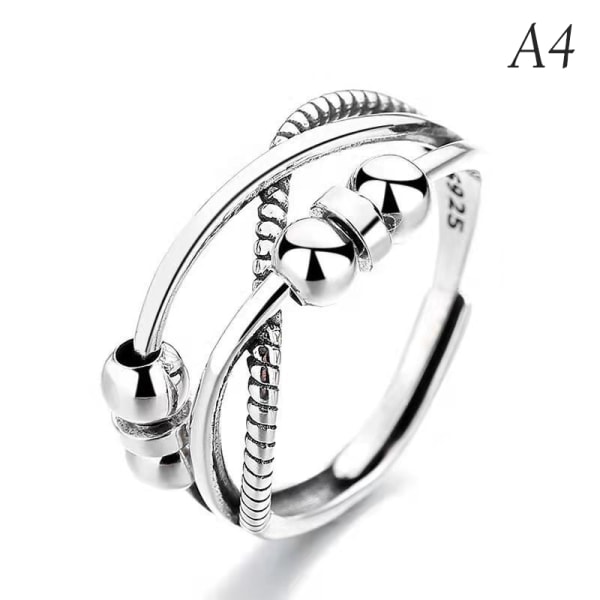 Sormus Säädettävä avattava Fidget Sormus helmikorusormuksella - Perfet A4
