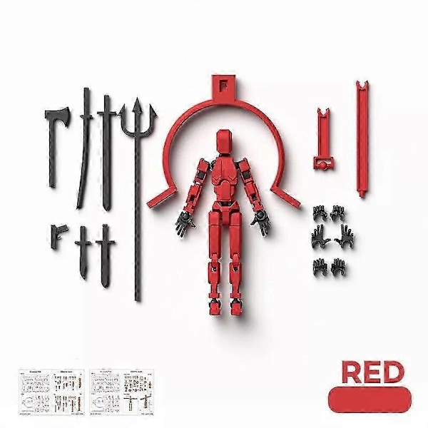 Dummy13 Magnetisk Actionfigur Sett, 3D Magnetisk Actionfigur Sett - Perfekt Red Black