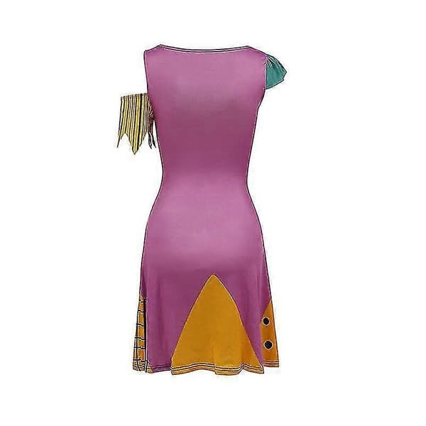 Nightmare Before Christmas Sally Damkostym Klänning med Korta Ärmar - Perfet C M
