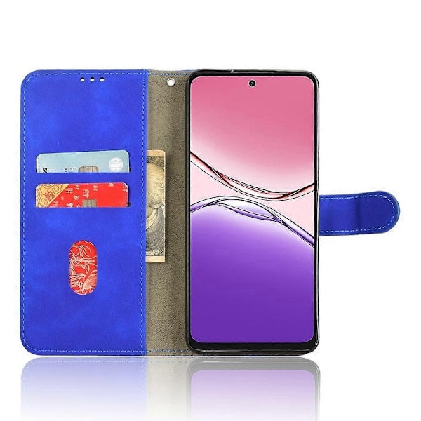 Kompatibelt med Oppo A5 Pro 5G Läderfodral Hudkänsla Anti-Fall Plånboksfodral Flip Telefonfodral - Perfekt Blue