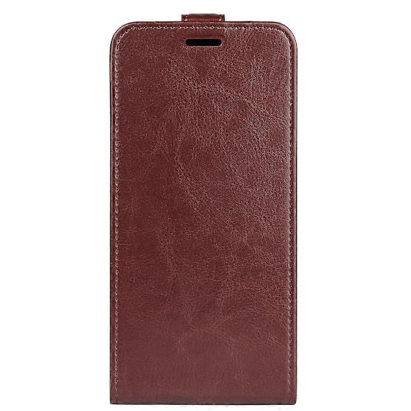 Kompatibel med R64 Textur Vertikal Flip Läder Telefonfodral-Perfet Brown For Samsung Galaxy S25 Ultra 5G