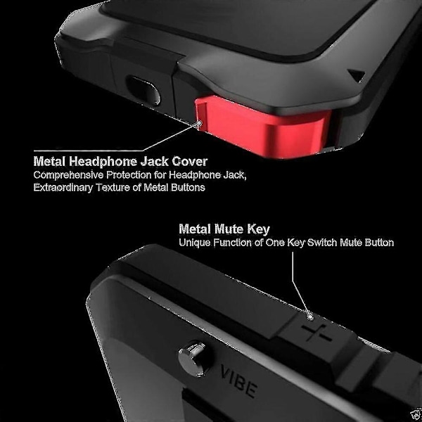 Robust Gorilla Metal Stødsikker Etui til iPhone 14 13 12 Xr X 8 Pro Max Se-Perfet For iPhone 6 6s