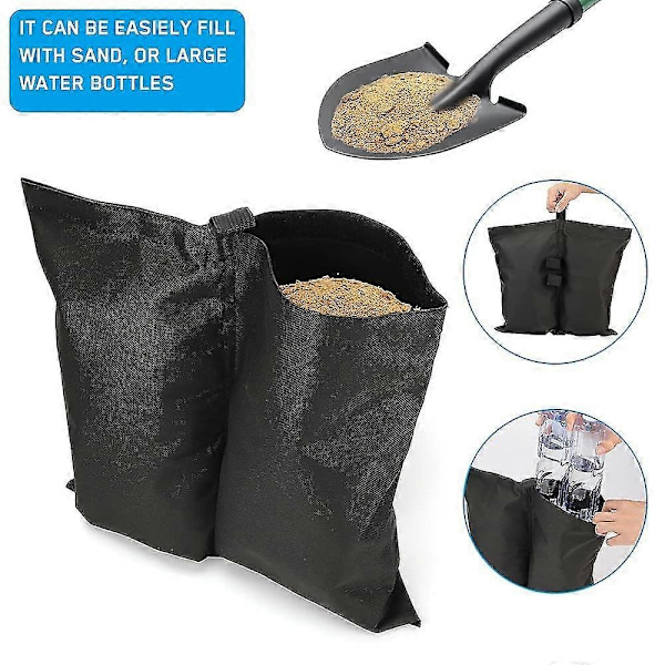 Kraftiga 4-pack Tältvikter Sandsäckar - Benvikter för Tältstångsfäste - Viktad Fotpåse - Perfekt