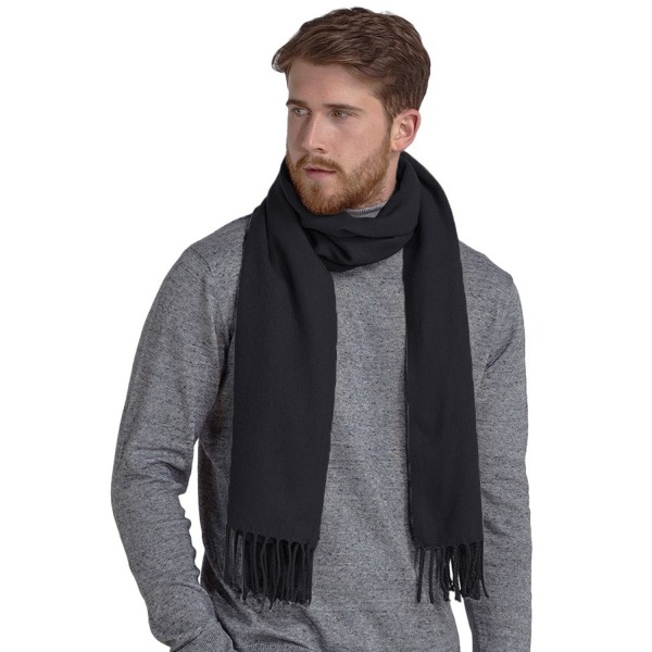 Beechfield Classic Woven Scarf - Perfet Charcoal One Size