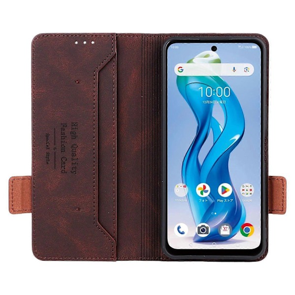 Nahkainen puhelinkotelo, yhteensopiva ZTE Nubia S 5G A403ZT-Perfet -puhelimen kanssa Brown