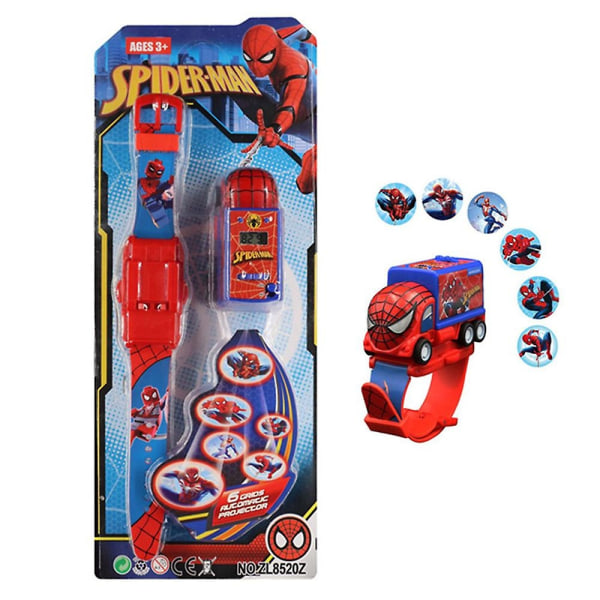Kids Blinkande Ljus Watch Spiderman Barn Projektor Klockor Klocka - Perfet