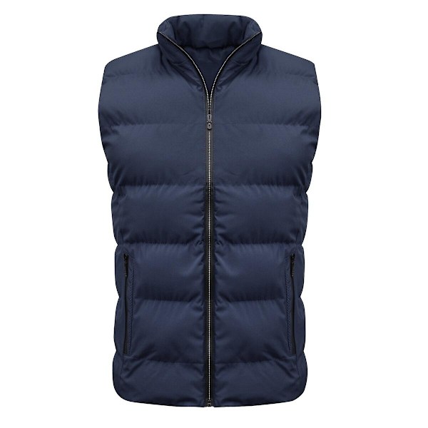 YOUTHUP Herrar Västar Casual Utomhus Quiltat Vinter Ärmlös Bodywarmer-Perfet Blue XS