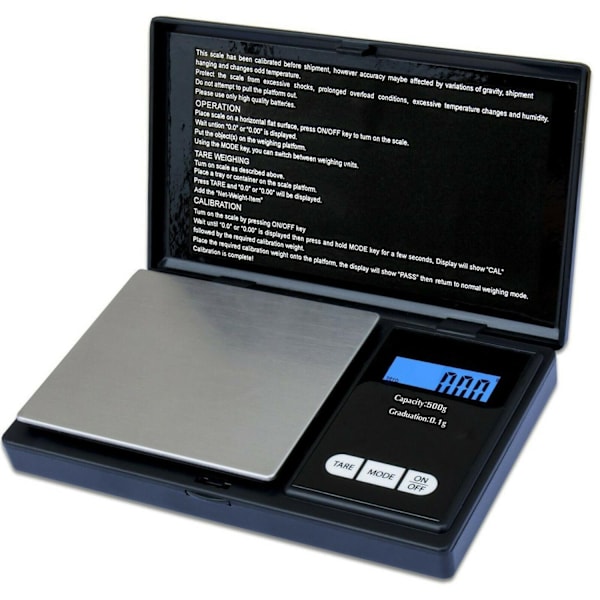 Lommevægt, Digitalvægt i lommeformat, Smykkevægt 0,01 - 200g - Perfet