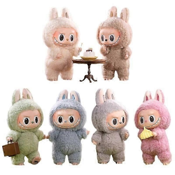 Ny Hot Sød Labubu 1:1 Replika The Monsters Blind Box Cardiac Macarone Kawai Gættepose Figur Model Nøglering Overraskelsesgave legetøj-Perfet A6 1pcs