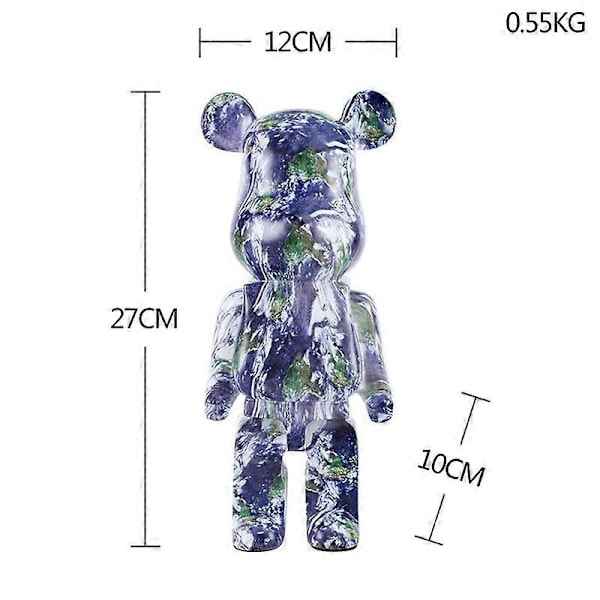 Bearbrick-statue, bjørnestatuer og skulpturer, figurer, ornamenter, nordisk rom, hjemmedekorasjon, figurer, innendørs påskedekorasjon - Perfet Sales Promotion M