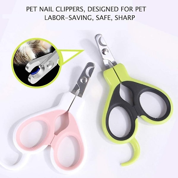 Nagelklippare för husdjur - Nagelklippare för kanin, valp, kattunge, marsvin, liten hund - skarp, säker, anti-scratch (rosa) - perfekt