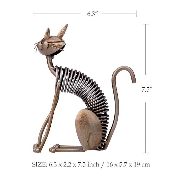 Kattmetallskulptur, jernkunst Kattehåndverk - Perfet
