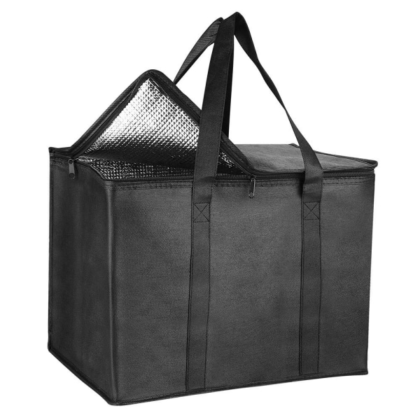 Gjenbrukbar isolert handlepose, ekstra stor med solid glidelås og forsterkede håndtak - Perfet