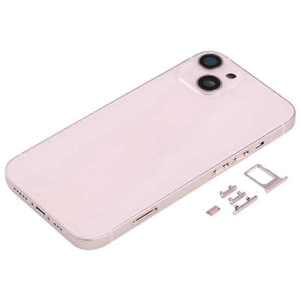 för iPhone 13 6.1 tum Bakre Batterihölje + Mellanplatta Ram + Sidoknappar Ersättning - Perfekt Style B