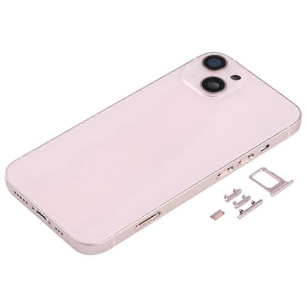 til iPhone 13 6.1 tommer Bag Batteri Hus Cover+Midterplade Ramme+Sideknapper Udskiftning - Perfekt Style B