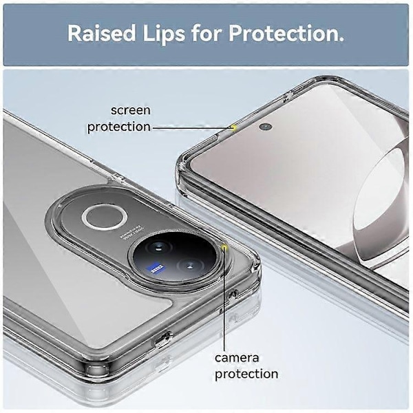 Kompatibel med vivo V50 5G Skal TPU + Akryl Skyddande Transparent Mobilskal - Perfekt Transparent