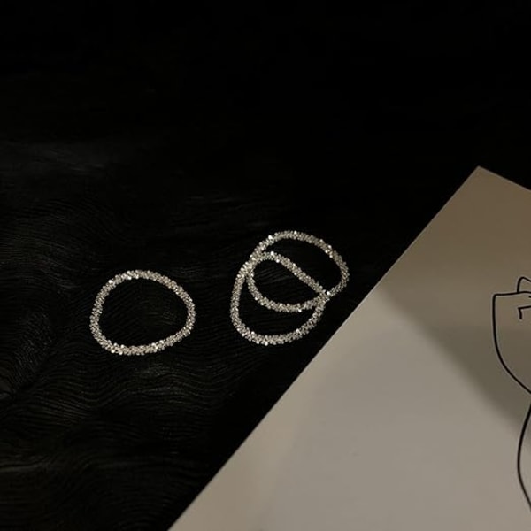 2 set (koko 11+12) Sparkling Sormukset - 925 Sterling Hopea - Sim - Perfet