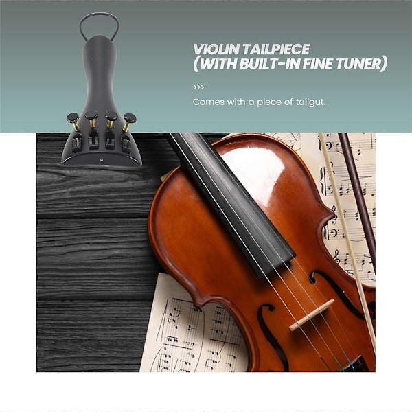 3/4 4/4 Violin Fiddle Stol Hill Style med 1 stk. Halestykke-snor - Perfekt