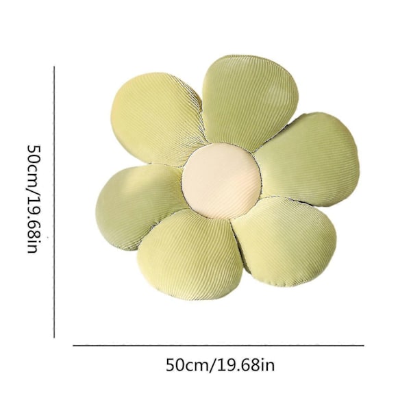 Kukka lattiatyyny lukemiseen ja rentoutumiseen, mukava tytöille, teineille, nuorille ja taaperoille - Täydellinen Green 40CM