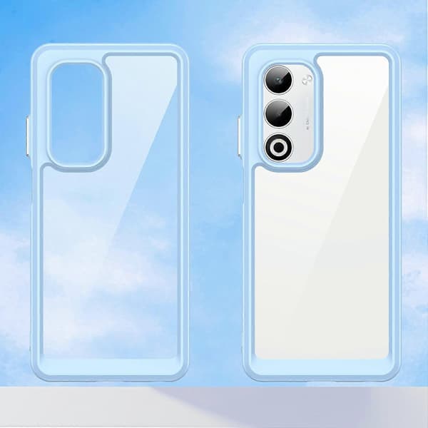 Kompatibel med Oppo A5 5G A5 4G Skal TPU Akryl Skyddande Transparent Mobilskal - Perfekt Blue