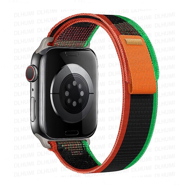 Egnet for Trail Loop Strap for Apple Watch Band Ultra 8 7 6 5 3 Klokke 49mm 45mm 40mm 44mm 41mm 42mm 38mm Nylon Correa armbånd Iwatch Series Watch Unity colours 42mm 44mm 45mm 49mm