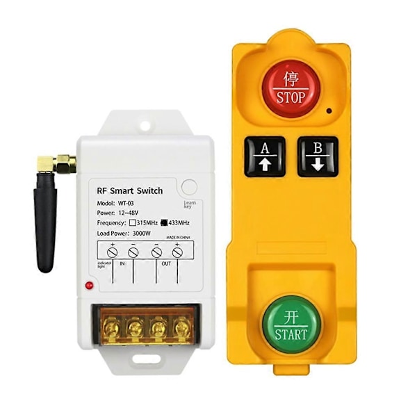 DC12V 48V Fjärrkontrollbrytare 315/433Mhz Fjärrkontroll 4CH Trådlös Fjärrkontroll - Perfekt 433MHz single remote