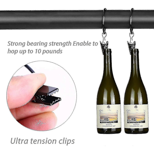 Gardinringer i metall som kan åpnes med klips, 31 mm indre diameter - Perfekt