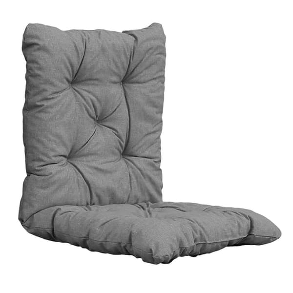 Høy Rygg Tufted Puterstatning Ute Innendørs Terrasse Sitteputer - Perfekt Grey