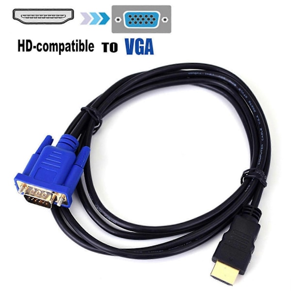 DOONJIEY 1080P HDTV HDMI-yhteensopiva VGA Uros 15Pin Adapteri Liitäntäkaapeli Yhteensopiva PC TV-Perfetin kanssa 10M