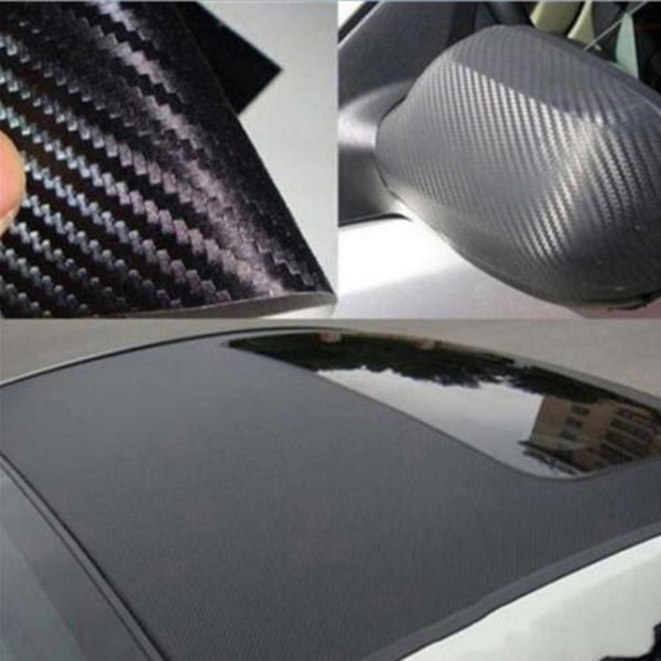 Car Styling Bilklistremerke 152x30Cm 4D karbonfiber vinylfilm - Perfet