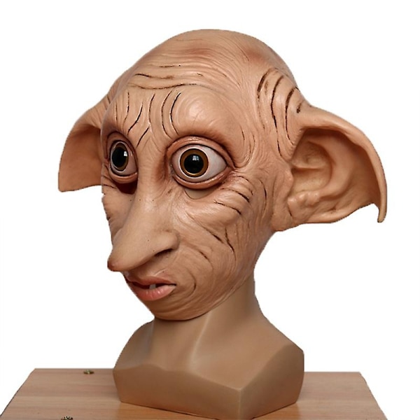 Harry Potter Dobby Full Head Cover Halloween Masquerade Fairy Elf Headgear Cosplay Kostyme for Menn Kvinner Barn Ny-Perfet