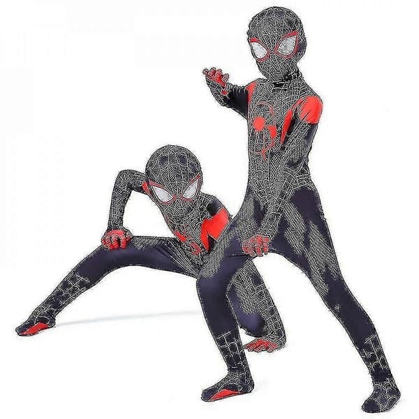 Barn Miles Morales Kostym Jumpsuit Halloween Dräkt_y-Perfet 150