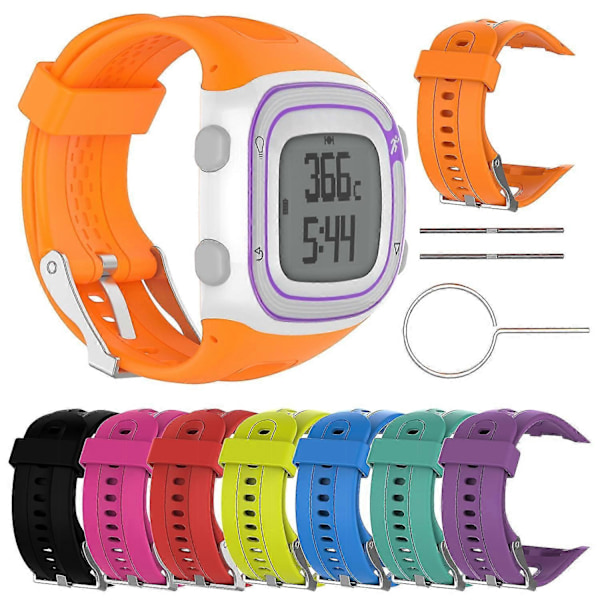 2023 Klokkerem for Garmin Forerunner 10 15 Armbånd Sport Armbånd Klokkerem-Perfekt purple S