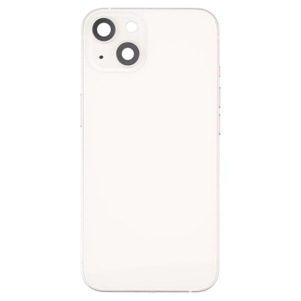 Kompatibel med iPhone 13 Batterideksel Bak med Sideknapper & SIM-kortbrett & Strøm + Volum Flex Kabel & Trådløs Lader Modul-Perfekt White