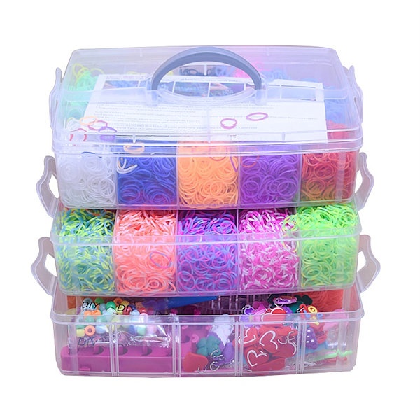 Loom Bands kit 10 000 band - Gör dina egna armband och figurer - Perfet