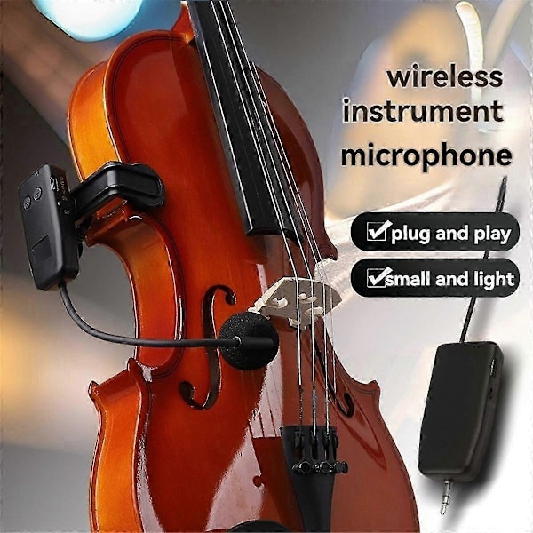 Violin Trådløs Mikrofon Instrument Mikrofon Sceneoptræden Lydmodtager og Trans-Perfet