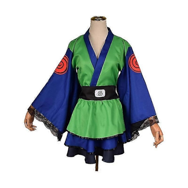 6 Anime Lolita Klänningar Kvinnors Cosplay Kostymer Akatsuki Kimono Maid Kostym Uchiha Sasuke Lolita Kläder Set - Perfekt SetC XL