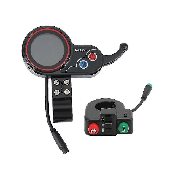 Njax-t Elektrisk Scooter Dashbordmåler 36v 48v Justerbar + Bryterknapp 6-pin for Elektrisk Scooter - Perfekt