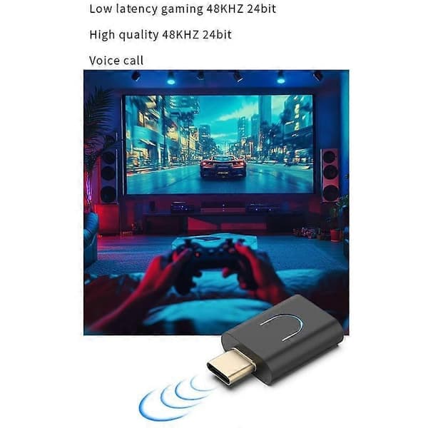 Universaali matkapuhelimen tietokoneen Type-C Bluetooth-audiolähetin - Perfet